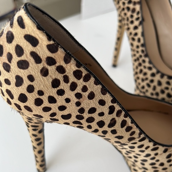 SHOEMINT Jess Dalmation LEOPARD PONY HAIR Platform HEELS WOMEN'S 
Size 9 - Picture 14 of 17